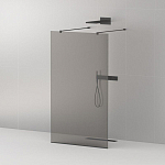 Душевая перегородка Cezares LIBERTA-L-2-90-120-GR-NERO Walk-in 90*120*195 L/R с возможностью двустороннего входа, стекло графит, профиль черный без поддона Душевая перегородка Cezares LIBERTA-L-2-90-120-GR-NERO Walk-in 90*120*195 L/R с возможностью двустороннего входа, стекло графит, профиль черный без поддона