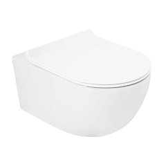 Подвесной унитаз Cezares Molveno 36*54 безободковый с крышкой-сиденьем микролифт Slim