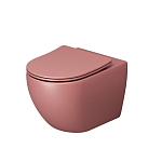 Подвесной унитаз Grossman Color GR-4411PIMS 36*55 розовый матовый безободковый с крышкой-сиденьем микролифт Slim Подвесной унитаз Grossman Color GR-4411PIMS 36*55 розовый матовый безободковый с крышкой-сиденьем микролифт Slim