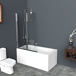 Душевая шторка на ванну BelBagno UNO-V-2-90/150-C-Cr 90*150 L/R Душевая шторка на ванну BelBagno UNO-V-2-90/150-C-Cr 90*150 L/R