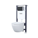 Комплект 3в1: подвесной унитаз, инсталляция и клавиша смыва Iddis Basic BASB020i73 Комплект 3в1: подвесной унитаз, инсталляция и клавиша смыва Iddis Basic BASB020i73
