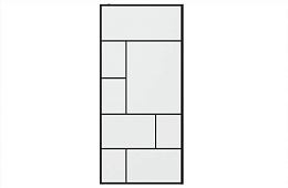 Bravat Душевая перегородка Black Line 90*195 BG090.6414B без поддона