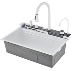 Кухонная мойка Savol S-SC001W 75*46 многофункциональная белая матовая Кухонная мойка Savol S-SC001W 75*46 многофункциональная белая матовая