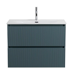 Тумба с раковиной BelBagno Uno-Mini 80 голубая матовая