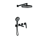 Душевой комплект Bronze DE Luxe Icon 3009CB с изливом черный матовый Душевой комплект Bronze DE Luxe Icon 3009CB с изливом черный матовый