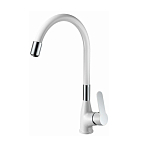 Смеситель Haiba HB73557-8 для кухни белый Смеситель Haiba HB73557-8 для кухни белый