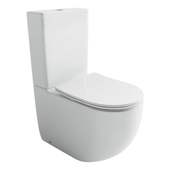 Унитаз-компакт Ceramicanova Metropol 38,5*62,5 безободковый Торнадо с крышкой-сиденьем микролифт Slim