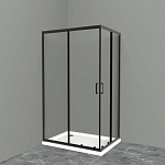 Душевой уголок BelBagno UNO-195-AH-2-120/100-C-NERO 120*100*195 L/R без поддона Душевой уголок BelBagno UNO-195-AH-2-120/100-C-NERO 120*100*195 L/R без поддона