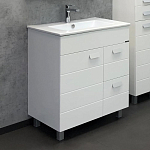 Тумба с раковиной Comforty Модена М 75 белый матовый (раковина Quadro 75) Тумба с раковиной Comforty Модена М 75 белый матовый (раковина Quadro 75)