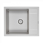 Кухонная мойка Paulmark Optimum PM216050-GR 60*50 с крылом серая Кухонная мойка Paulmark Optimum PM216050-GR 60*50 с крылом серая