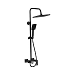 Душевая стойка Haiba HB24639-7 с изливом черная матовая Душевая стойка Haiba HB24639-7 с изливом черная матовая