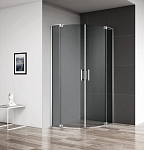 Душевой уголок Cezares SLIDER-R-2-80/90-Grigio-Cr 80/90*80/90*195 профиль хром стекло тонированное без поддона Душевой уголок Cezares SLIDER-R-2-80/90-Grigio-Cr 80/90*80/90*195 профиль хром стекло тонированное без поддона