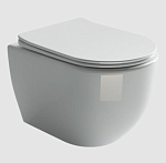 Подвесной унитаз Ceramicanova Mia 36*52 безободковый с крышкой-сиденьем микролифт Slim Подвесной унитаз Ceramicanova Mia 36*52 безободковый с крышкой-сиденьем микролифт Slim