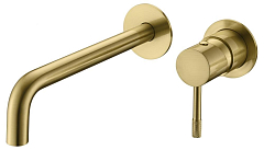 Смеситель Boheme Uno 465-MG для раковины скрытый монтаж золото матовое