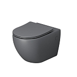 Подвесной унитаз Grossman Color GR-4411GMS 36,5*55 серый матовый безободковый с крышкой-сиденьем микролифт Slim Подвесной унитаз Grossman Color GR-4411GMS 36,5*55 серый матовый безободковый с крышкой-сиденьем микролифт Slim