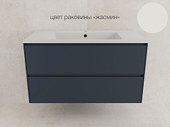 Тумба с раковиной Style Line Лима 100 подвесная графит (раковина Line 100*48 жасмин)