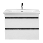 Тумба с раковиной Aquanika Base 80 бетон/белый глянец Тумба с раковиной Aquanika Base 80 бетон/белый глянец