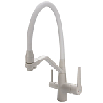 Смеситель Maxonor MN4460-8 для кухни гибкий излив, функция подключения фильтра белый Смеситель Maxonor MN4460-8 для кухни гибкий излив, функция подключения фильтра белый