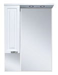 Зеркало-шкаф Misty Терра 70 L белый с подсветкой Зеркало-шкаф Misty Терра 70 L белый с подсветкой