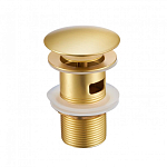 Донный клапан Milacio Ultra MCU.050.GD с переливом Click-clack золото матовое Донный клапан Milacio Ultra MCU.050.GD с переливом Click-clack золото матовое