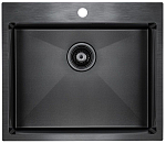 Кухонная мойка Paulmark Isar PM805951-GM 59*51 вороненая сталь Кухонная мойка Paulmark Isar PM805951-GM 59*51 вороненая сталь