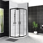 Душевой уголок BelBagno UNO-195-P-2-90-C-NERO 90*90*195 без поддона Душевой уголок BelBagno UNO-195-P-2-90-C-NERO 90*90*195 без поддона