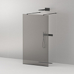 Душевая перегородка Cezares LIBERTA-L-2-120-GR-NERO Walk-in 120*195 L/R с возможностью двустороннего входа, стекло графит, профиль черный без поддона Душевая перегородка Cezares LIBERTA-L-2-120-GR-NERO Walk-in 120*195 L/R с возможностью двустороннего входа, стекло графит, профиль черный без поддона