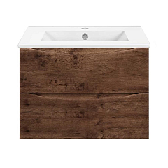 Тумба с раковиной Vincea Mia Slim 70 темный дуб